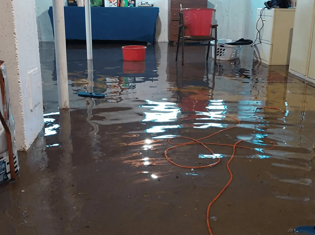 Basement with boiler, cabinets and washing machine completely flooded in Eugene, OR